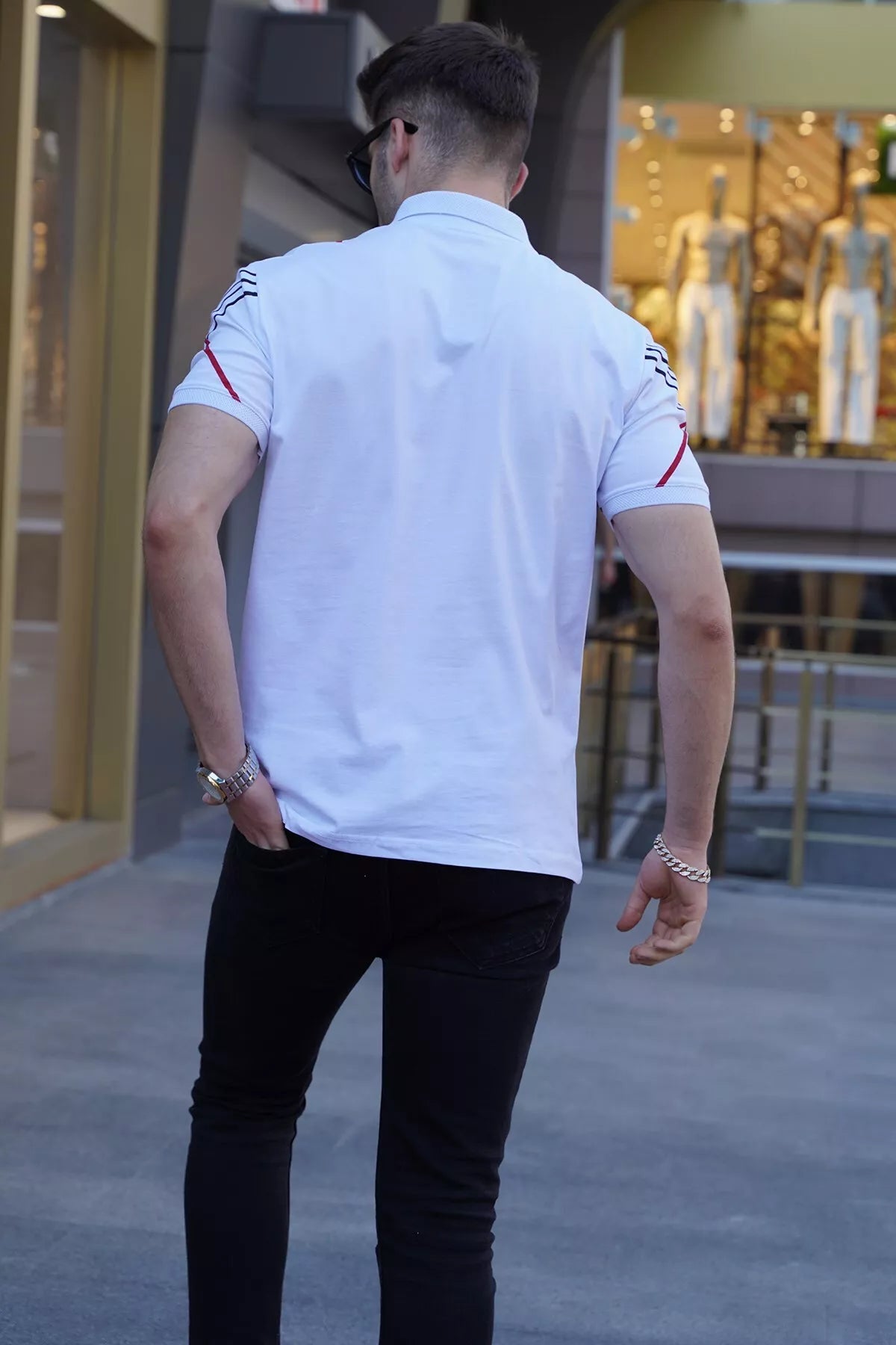 Vīriešu balts polo krekls Zol