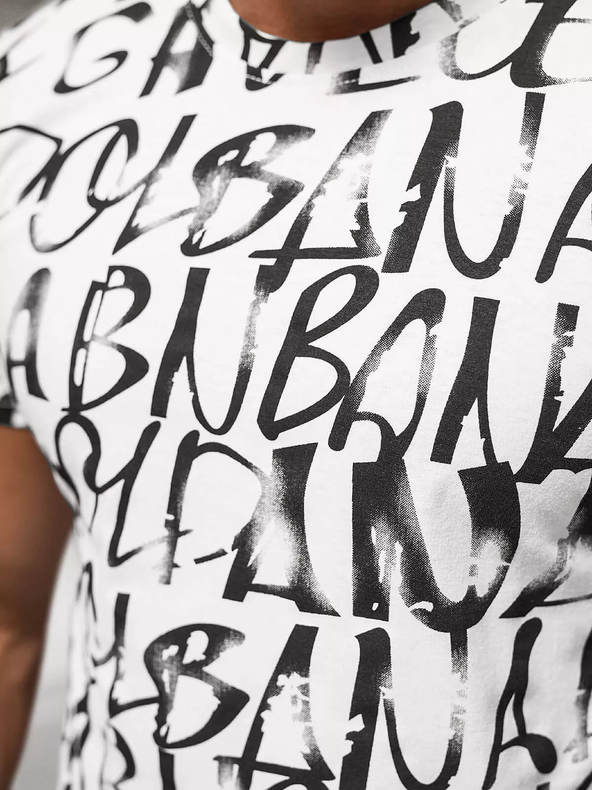 Vīriešu balts T-krekls ar apdruku Gork