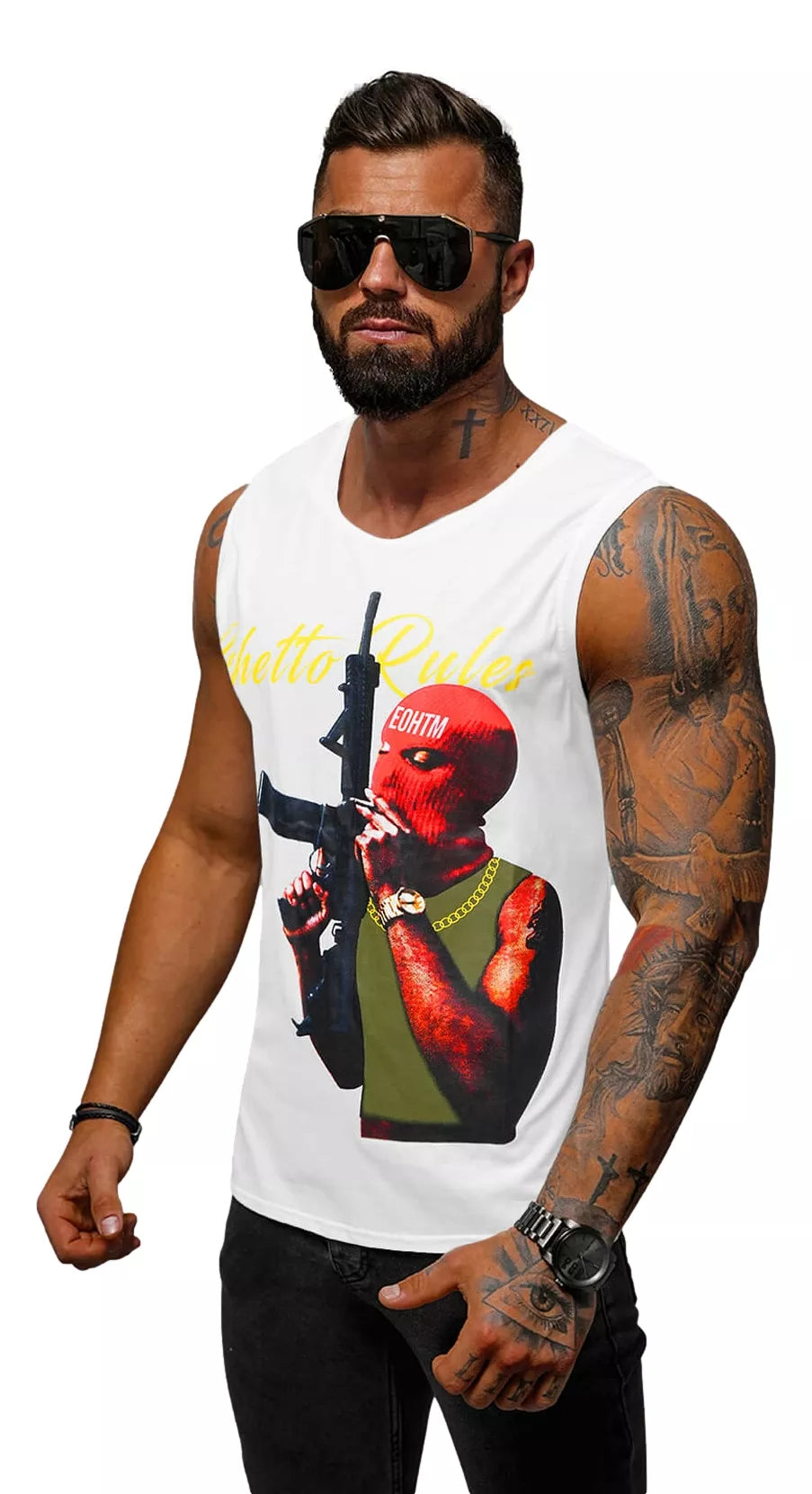 Vīriešu balts T-krekls Noteikumi