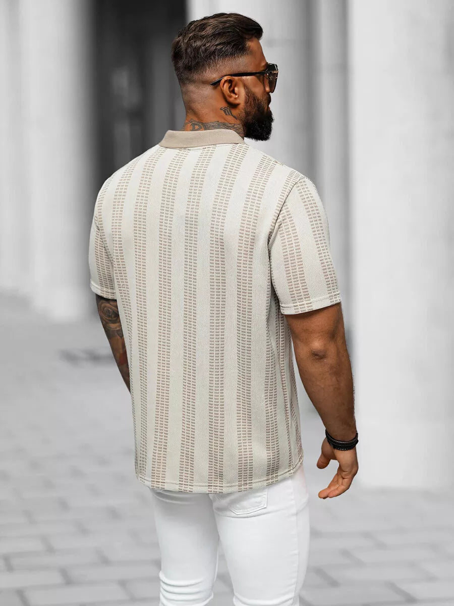 Vīriešu bēšs polo krekls Fit