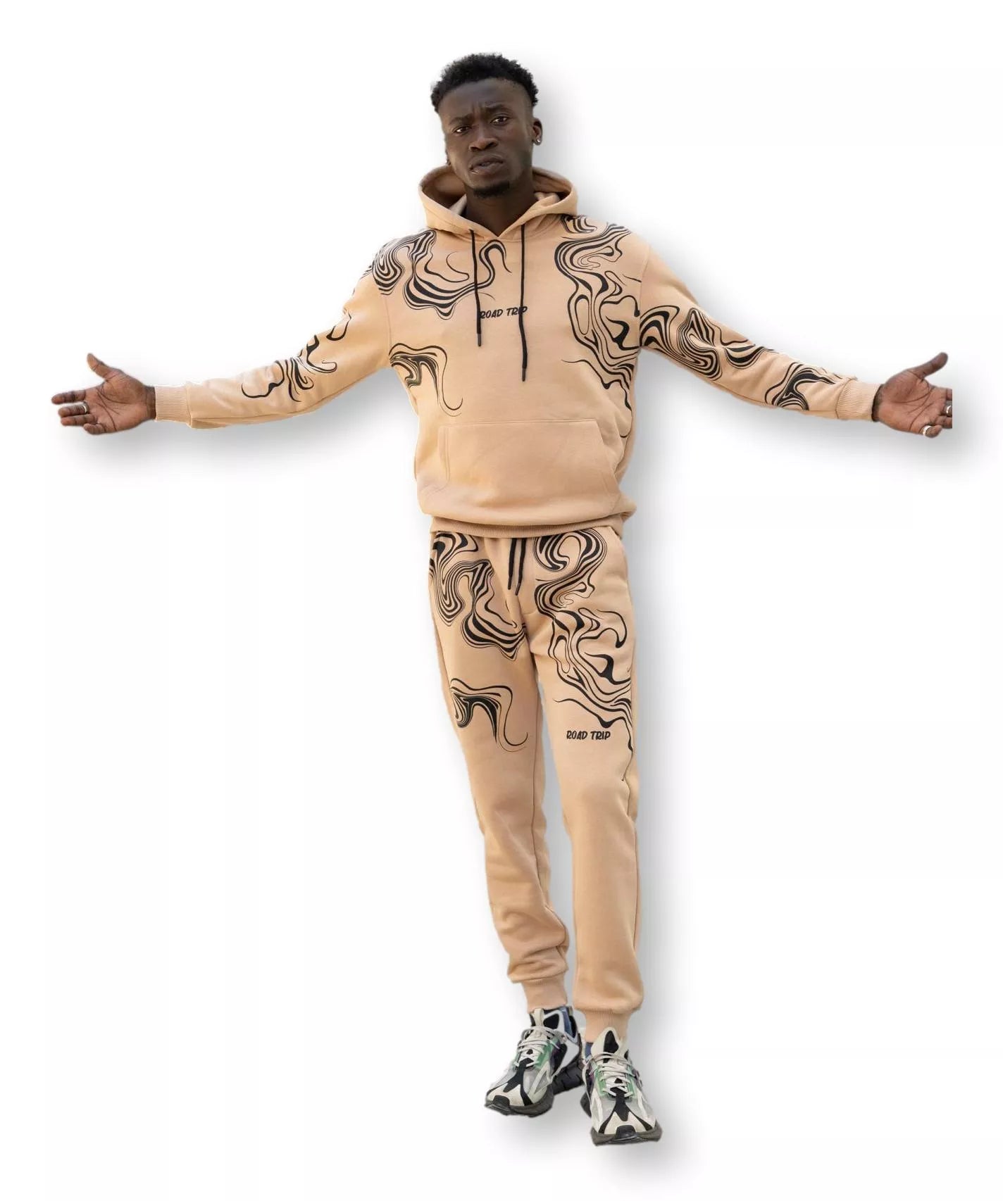 Vīriešu bēškrāsas treniņtērps Road Trip