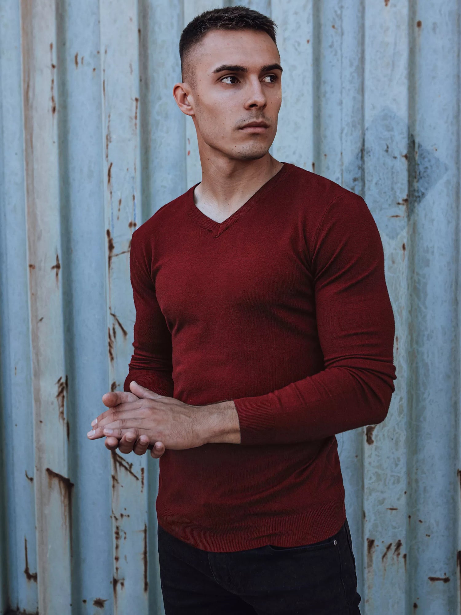 Bordo vīriešu džemperis Henri