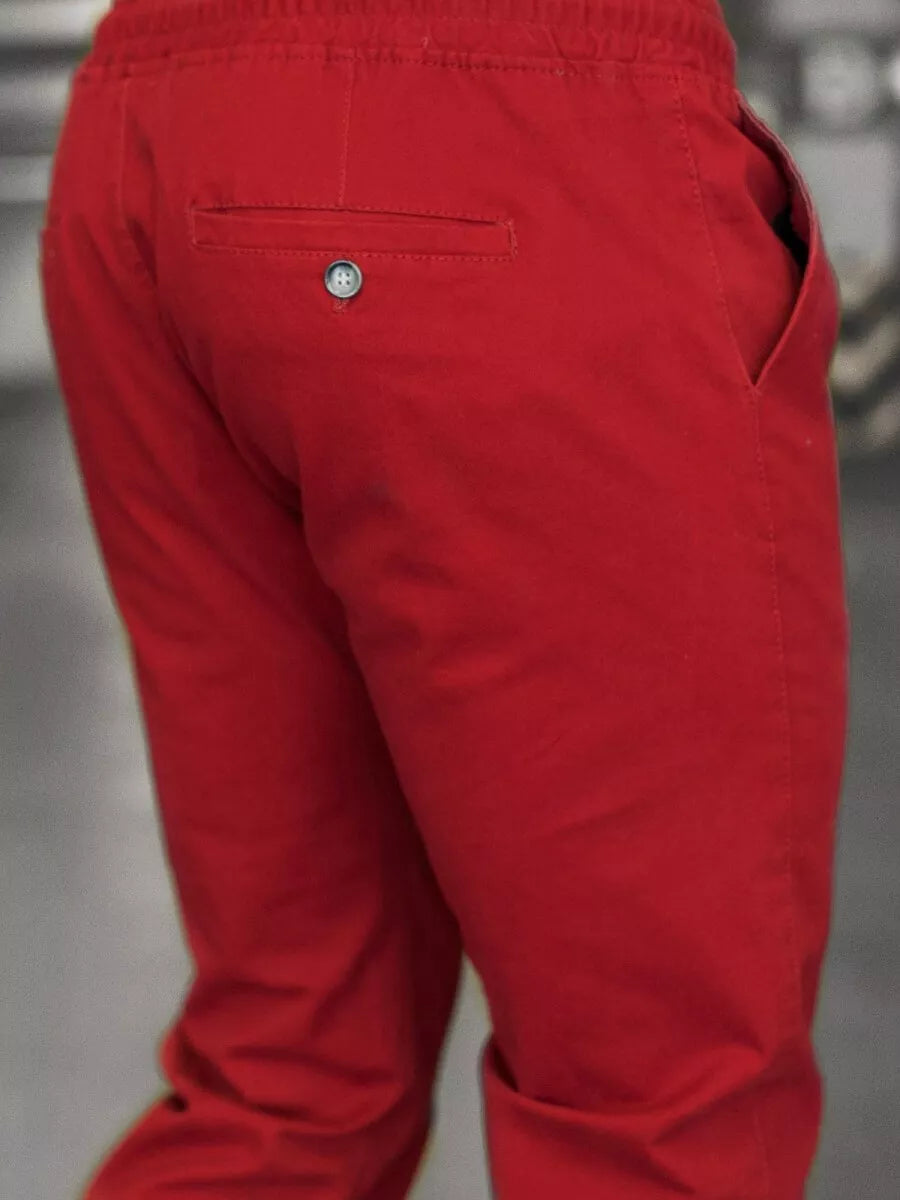 Vīriešu bordo krāsas bikses Keni