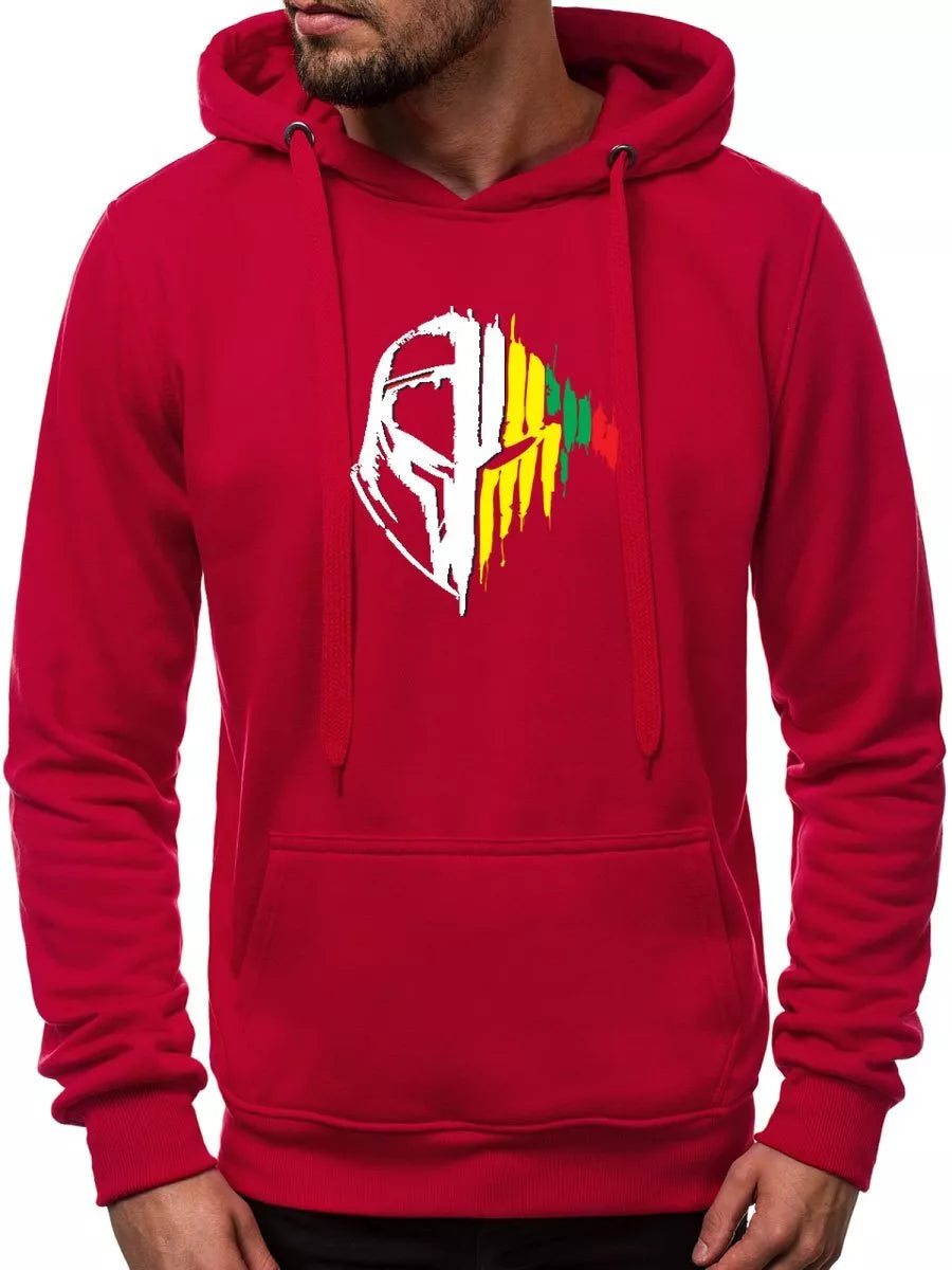 Vīriešu bordo krāsas kapučjakas Knight