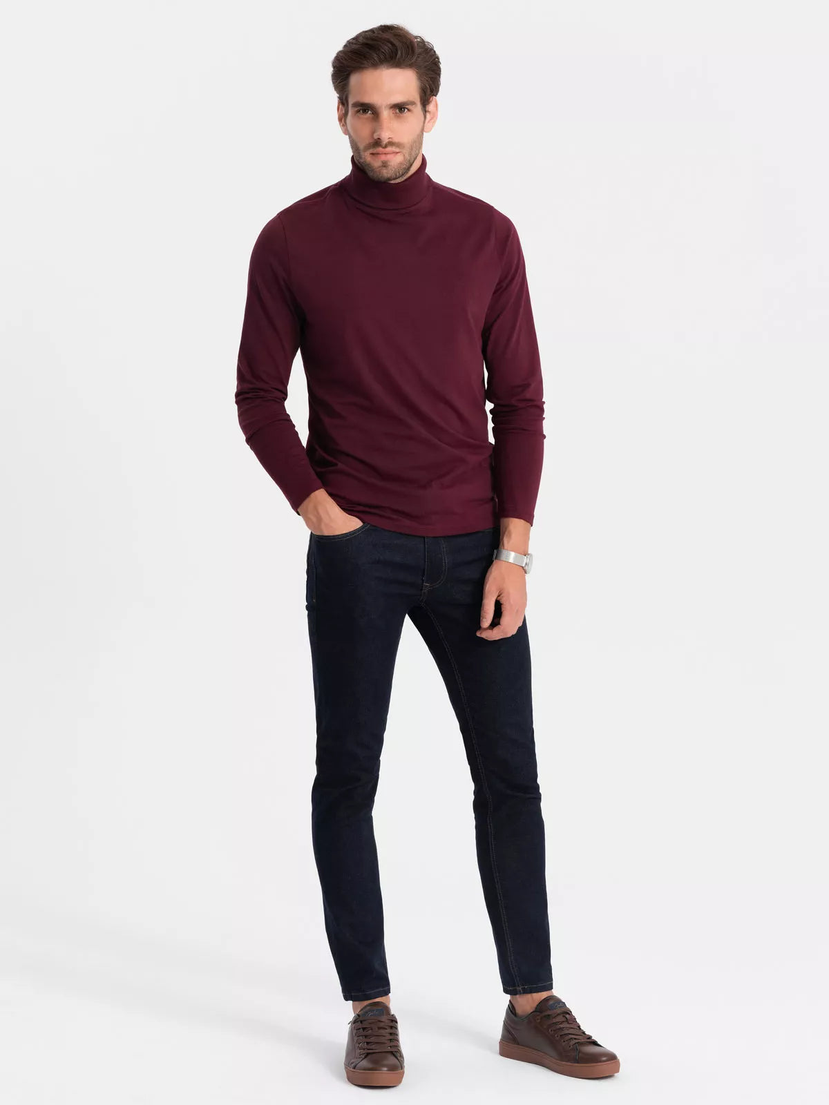 Vīriešu bordo džemperis Ranol