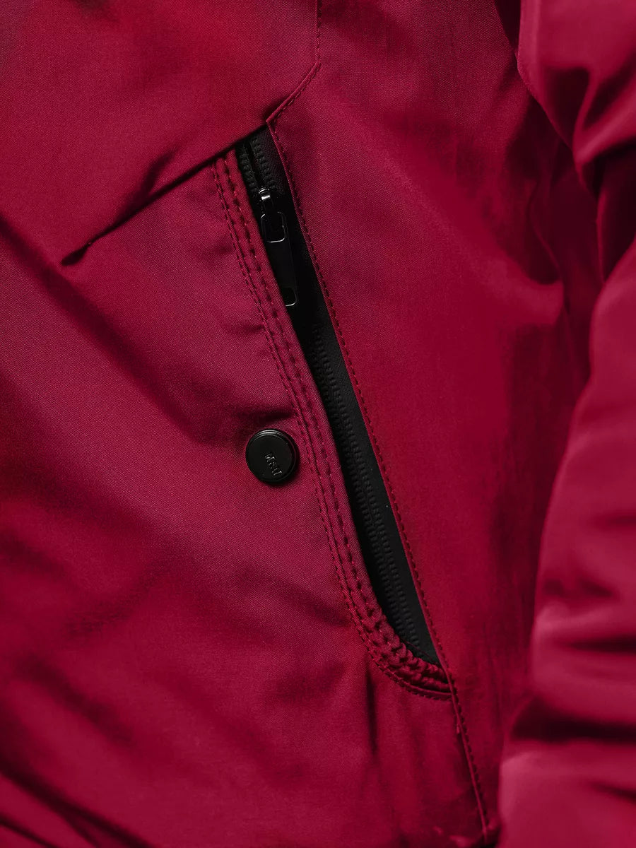 Vīriešu bordo krāsas pavasara jaka Marko