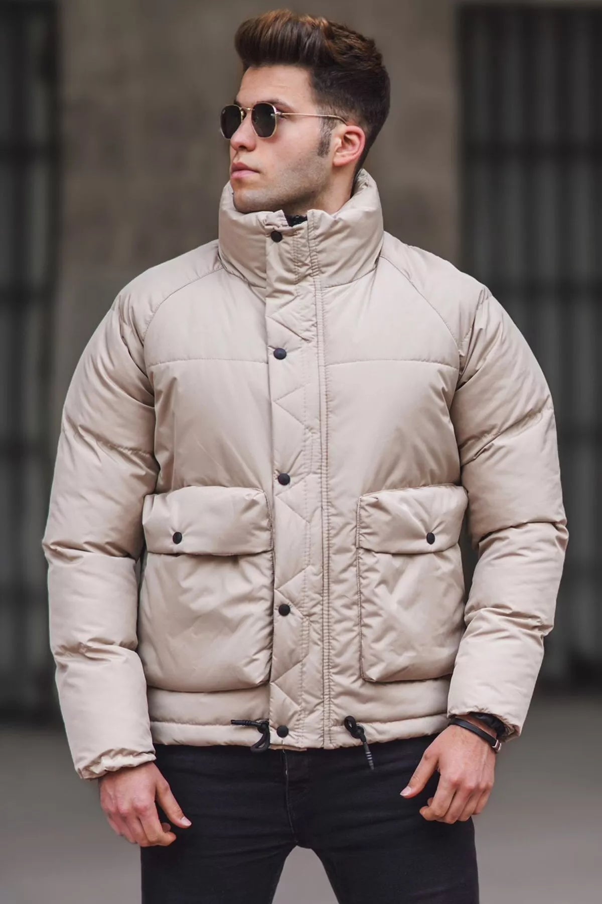 Vīriešu brūna jaka Otan