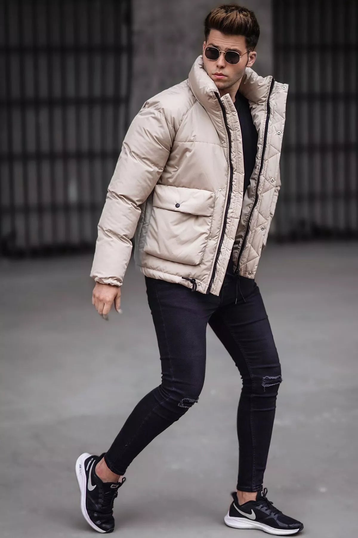 Vīriešu brūna jaka Otan