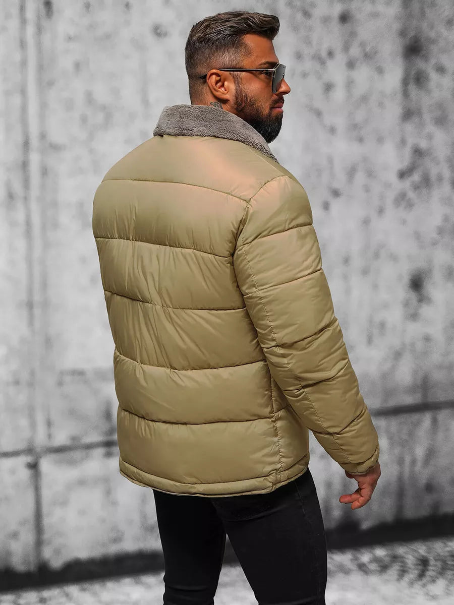 Vīriešu brūna stepēta jaka Andre