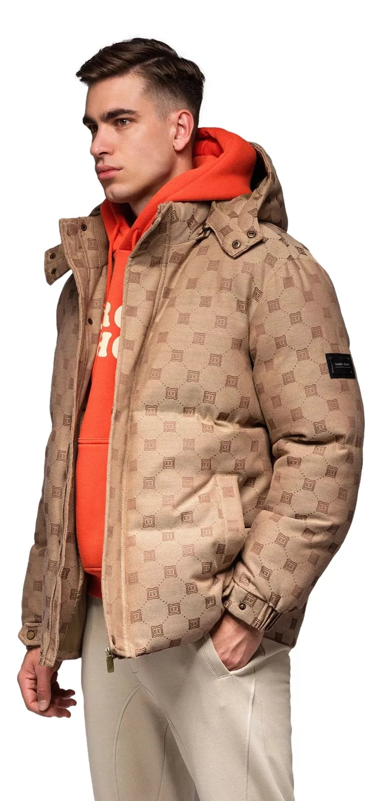 Vīriešu brūna ziemas jaka Emio