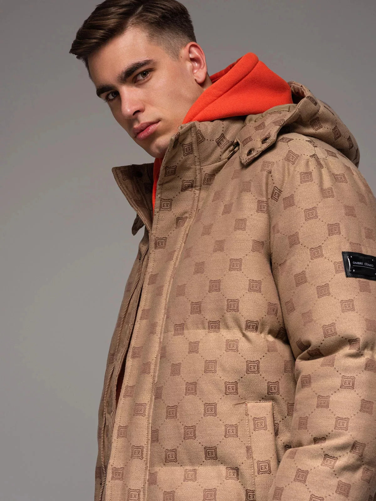 Vīriešu brūna ziemas jaka Emio