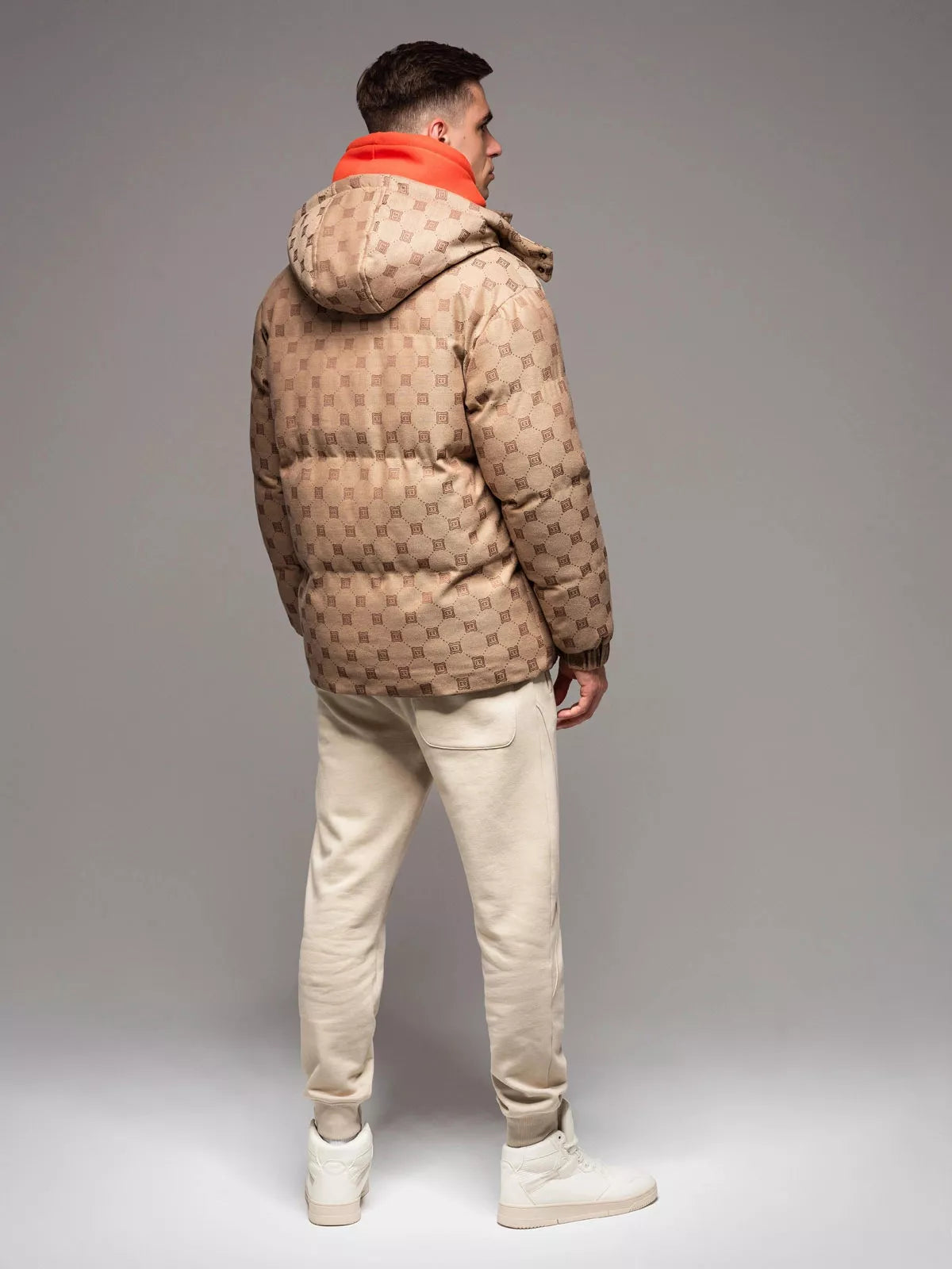 Vīriešu brūna ziemas jaka Emio