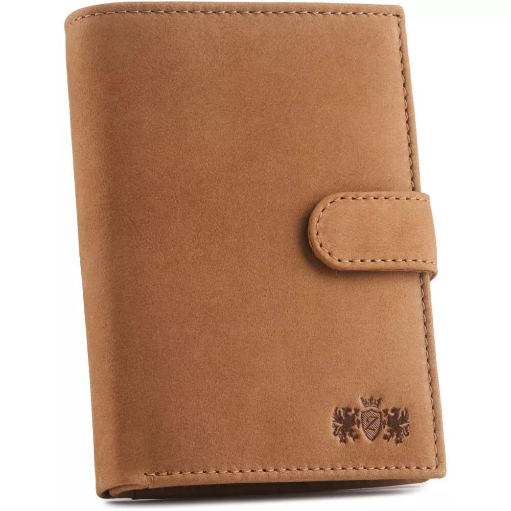 Vīriešu brūns īstas ādas maks ar Filipa aizdari