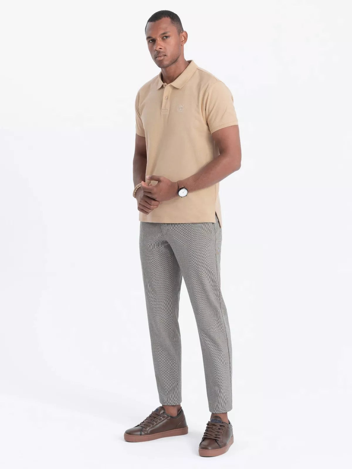 Vīriešu brūns polo krekls Cristan 