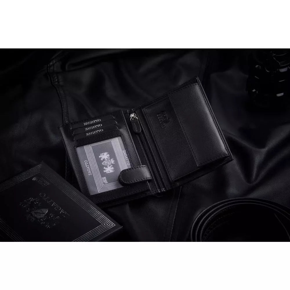 Vīriešu maks, kas izgatavots no īstas ādas Rodney (melns)