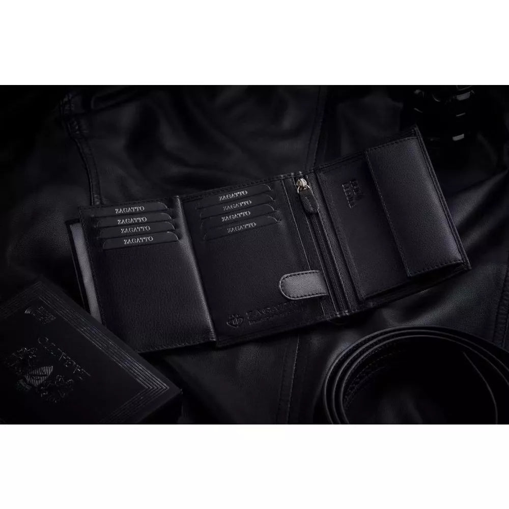 Vīriešu maks, kas izgatavots no īstas ādas Rodney (melns)