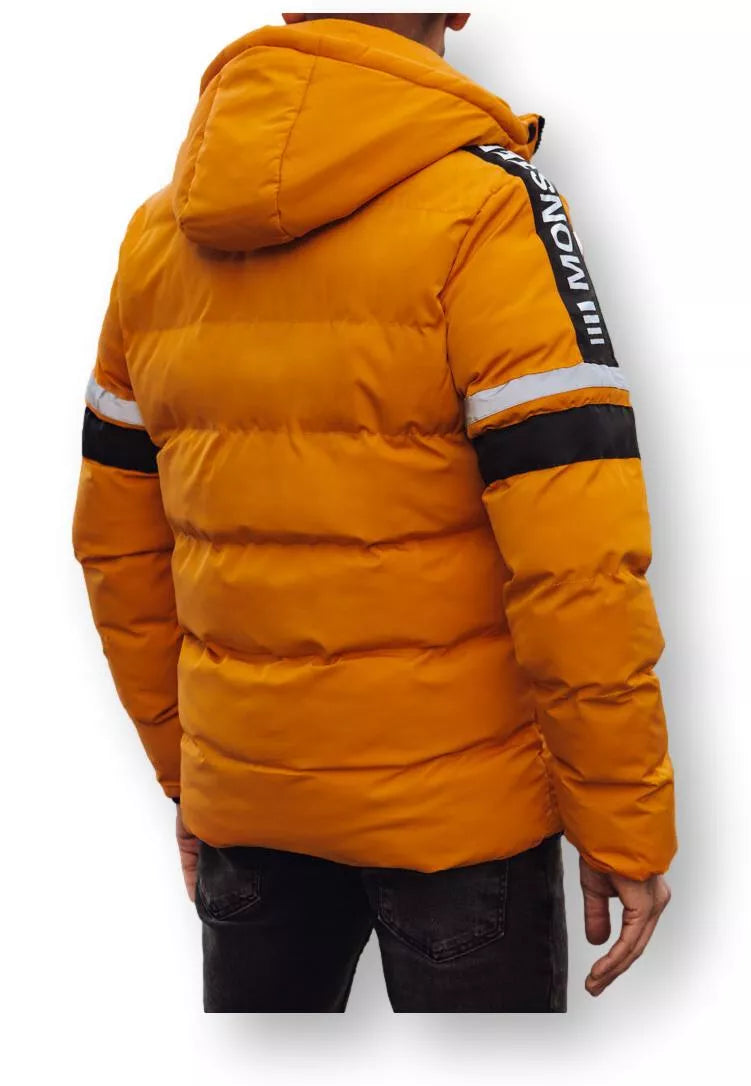 Vīriešu dzeltena ziemas jaka Race