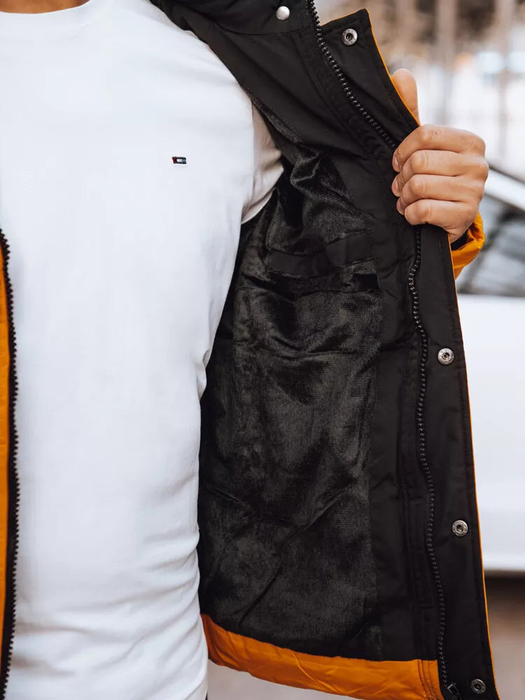 Vīriešu dzeltena ziemas jaka Race