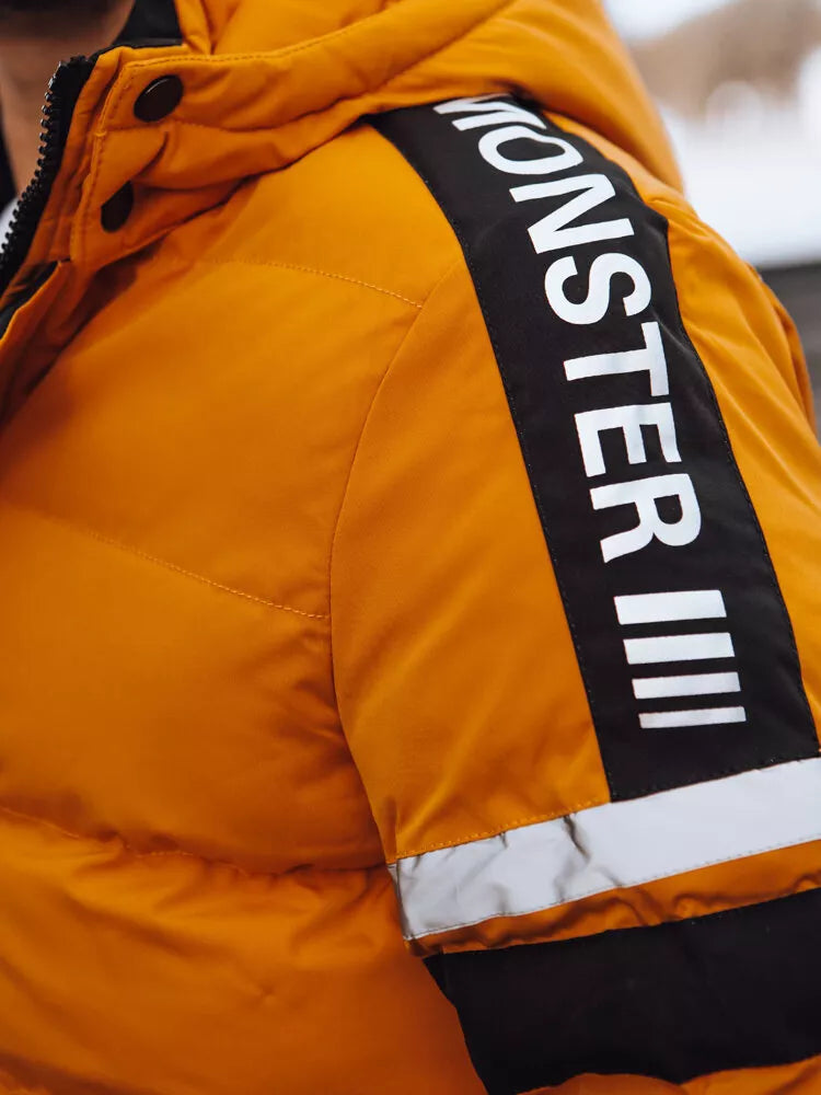 Vīriešu dzeltena ziemas jaka Race