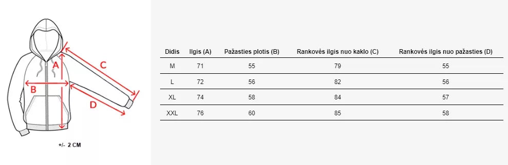 Vīriešu balts sporta krekls ar kapuci un Slik rakstu 