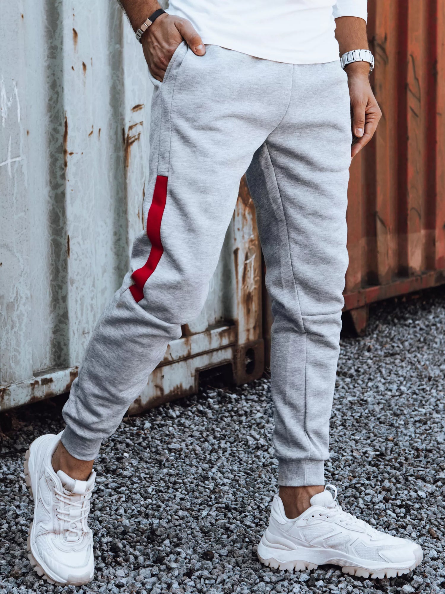 Vīriešu gaiši pelēkas ikdienas bikses Finn