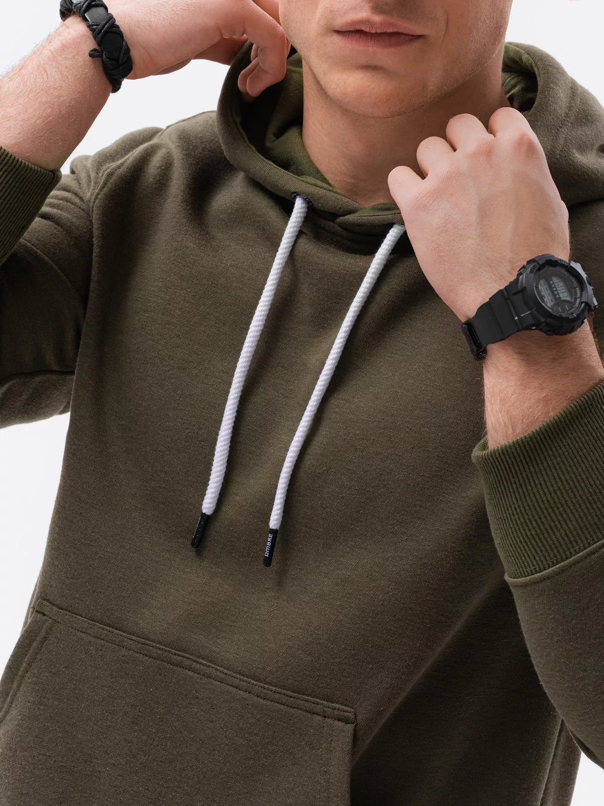 Vīriešu haki krāsas kapučjakas Luna