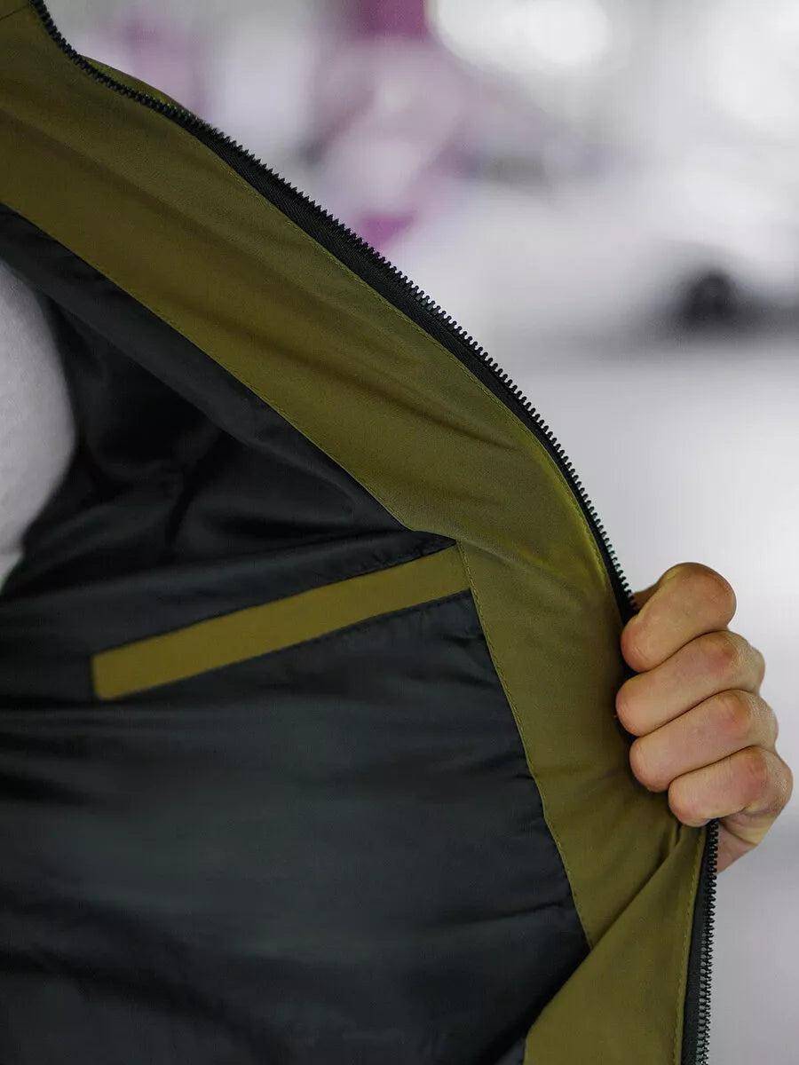 Vīriešu haki krāsas ziemas jaka Edi