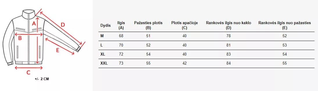 Vīriešu melna jaka ar oranžām detaļām Lucas
