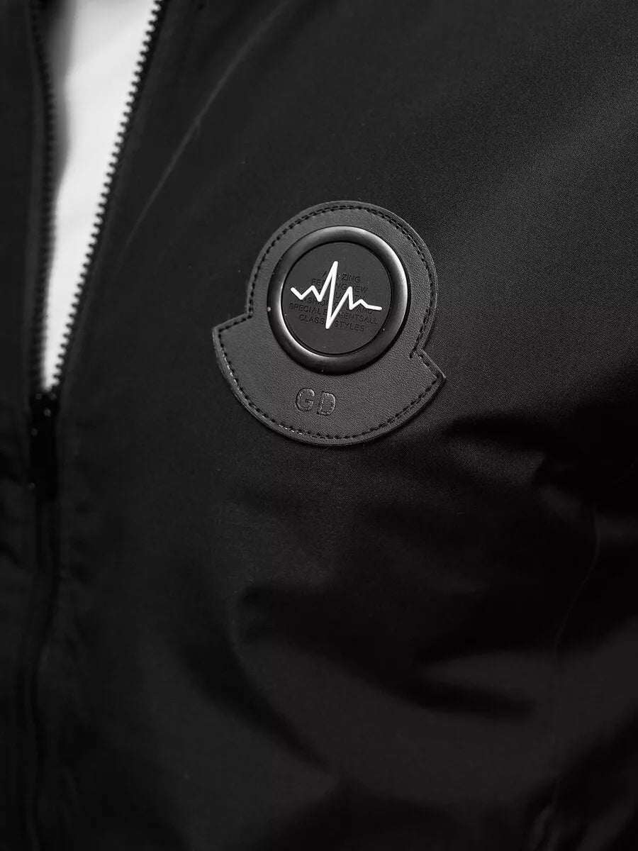 Vīriešu melna pavasara jaka Marko