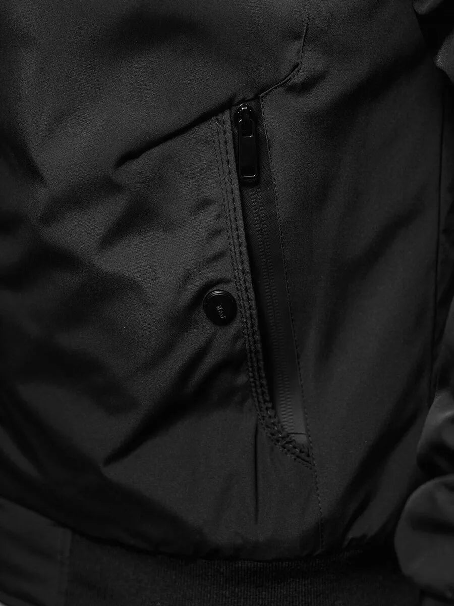 Vīriešu melna pavasara jaka Marko