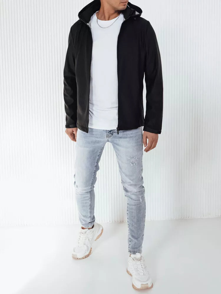 Vīriešu melna softshell jaka Luver