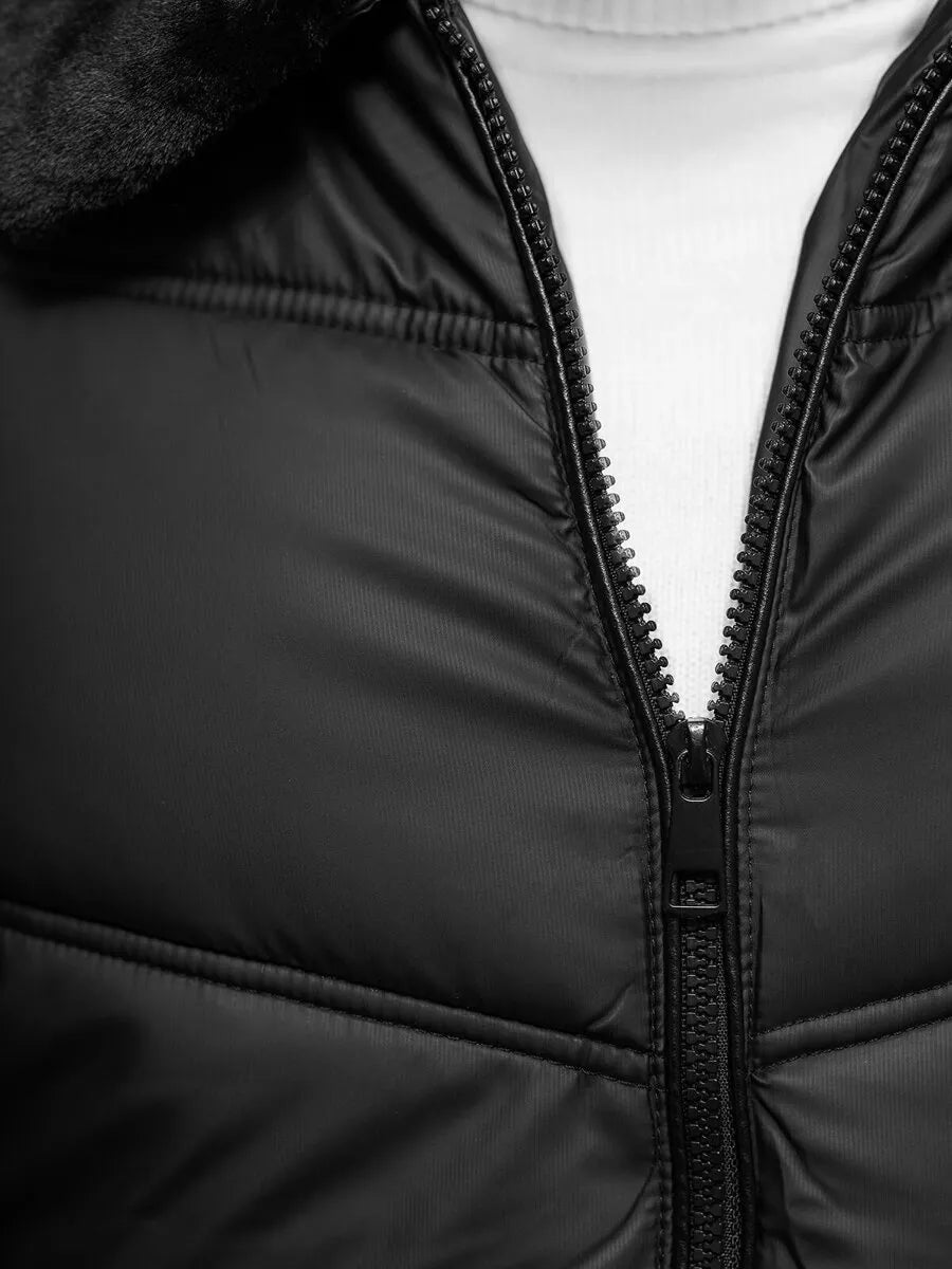 Vīriešu melna stepēta jaka Rodrigo