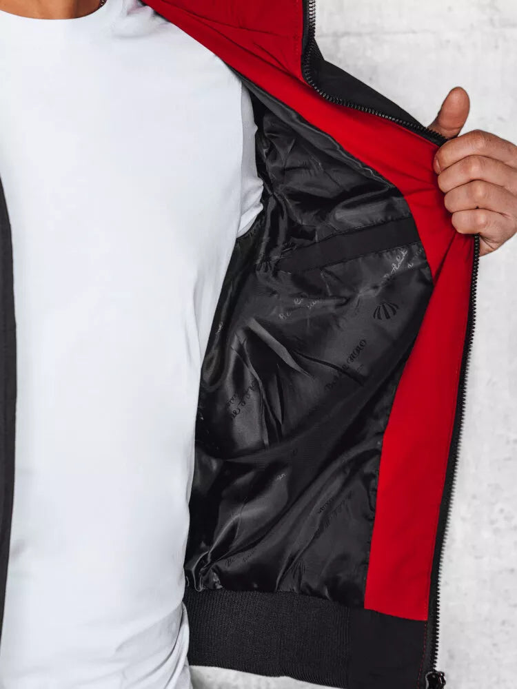 Vīriešu melna stepēta jaka Romel 