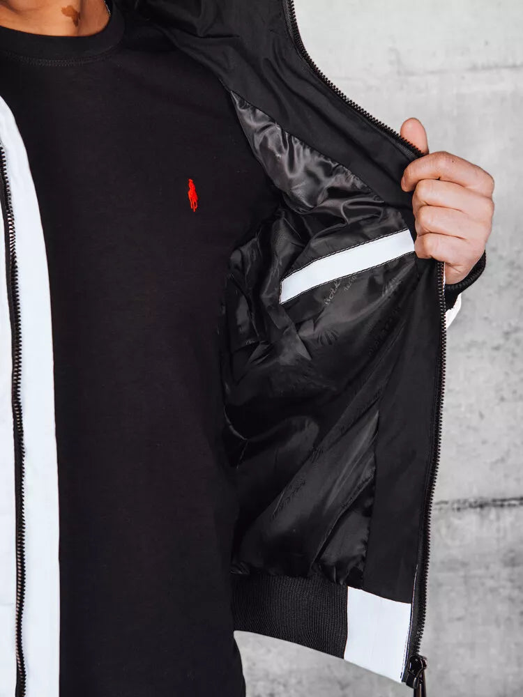 Vīriešu balta stepēta jaka Romel 