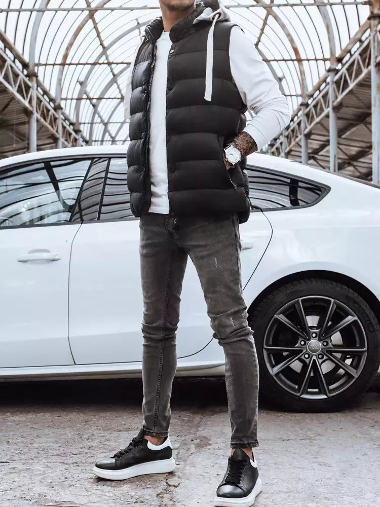 Vīriešu melna veste Doger