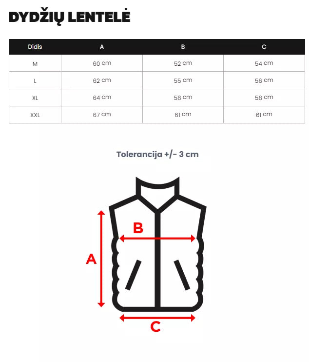 Vīriešu melna veste Stog