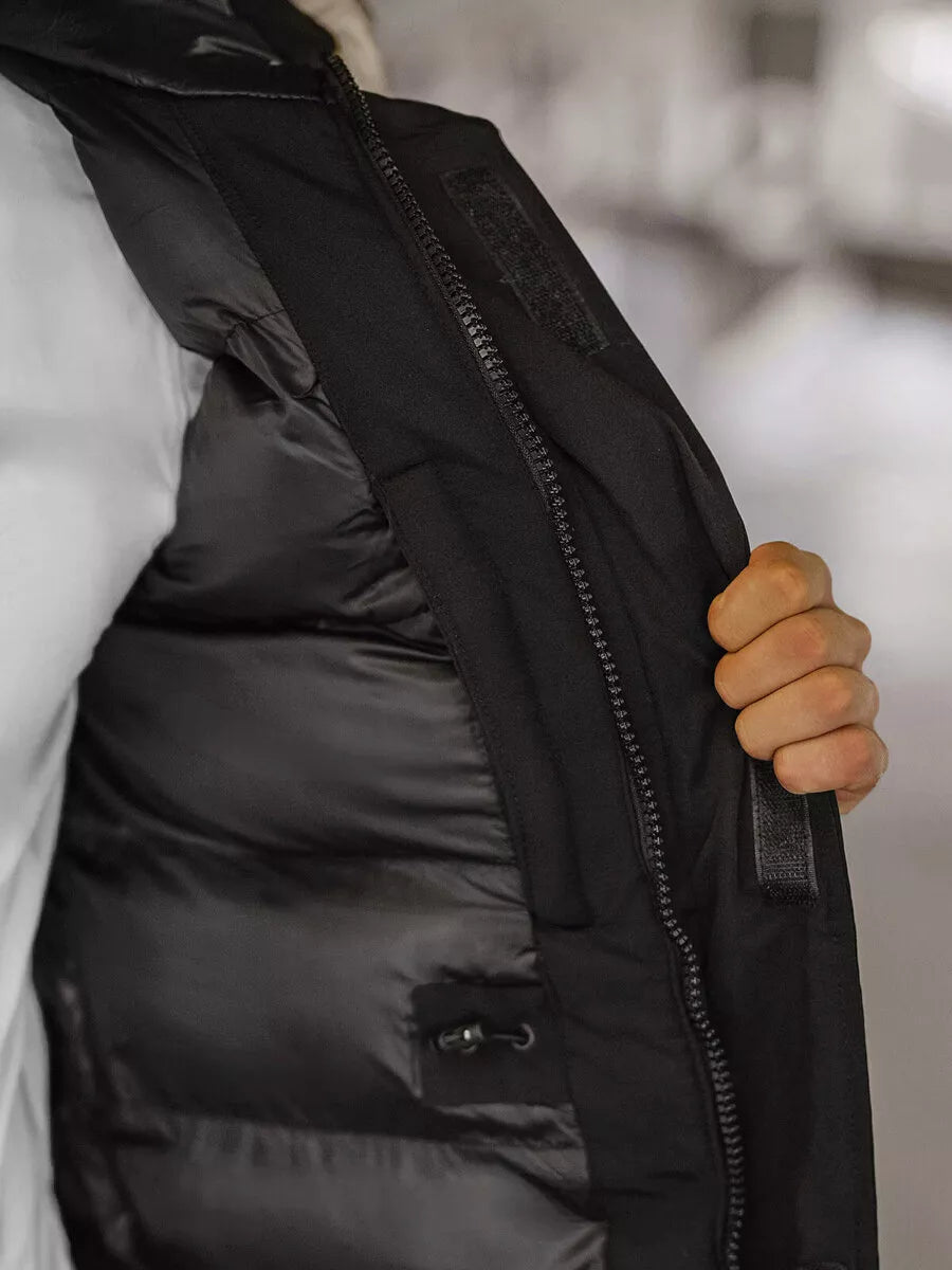 Melna vīriešu ziemas jaka Anton