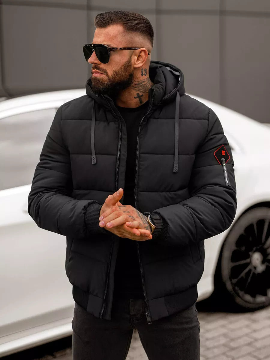 Vīriešu melna ziemas jaka Martim