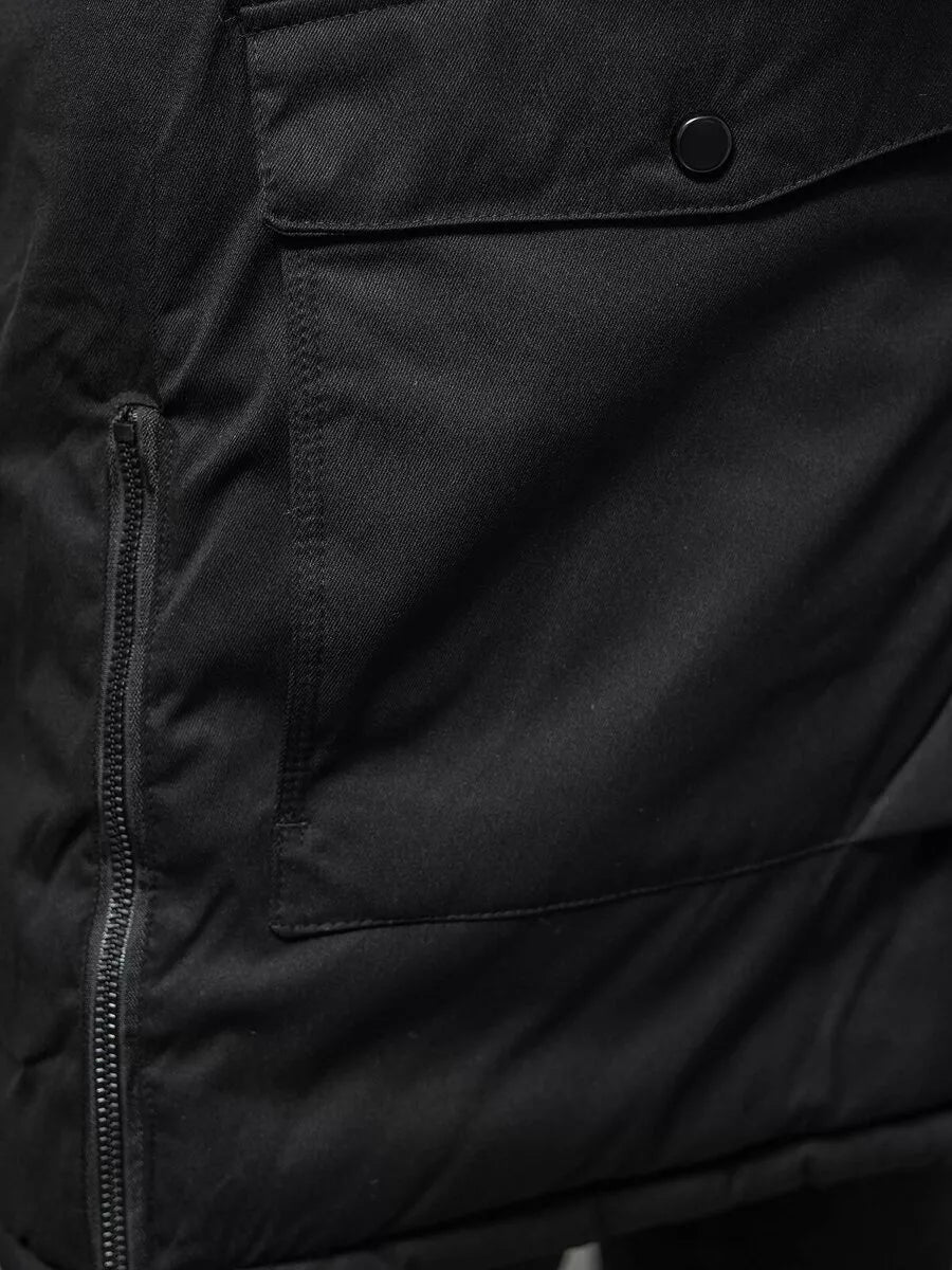 Vīriešu melna ziemas jaka Optin