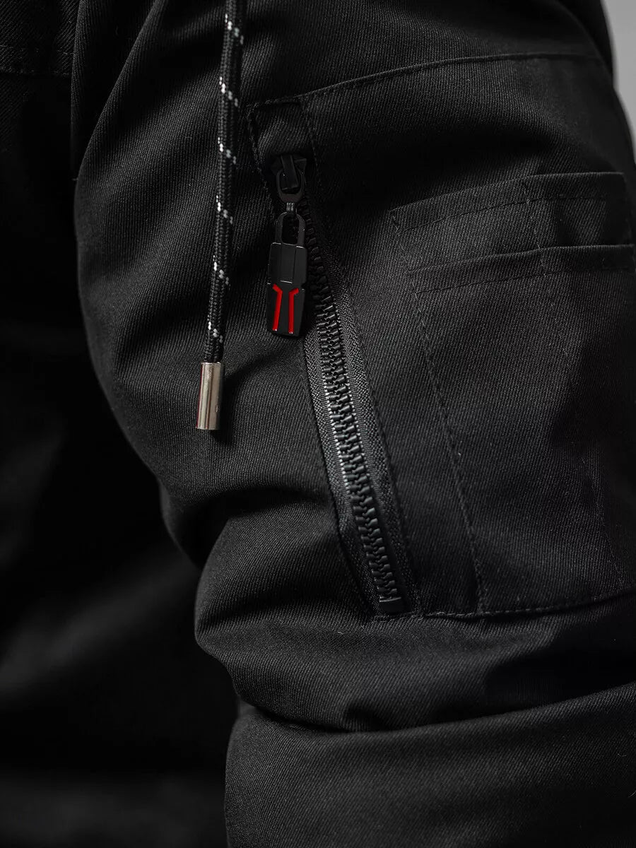 Vīriešu melna ziemas jaka Optin