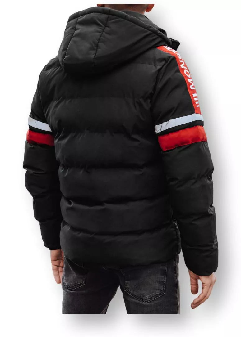 Vīriešu melna ziemas jaka Race