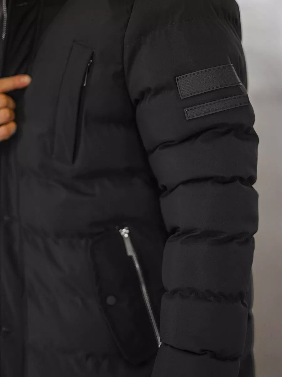 Melna ziemas vīriešu jaka Tulen