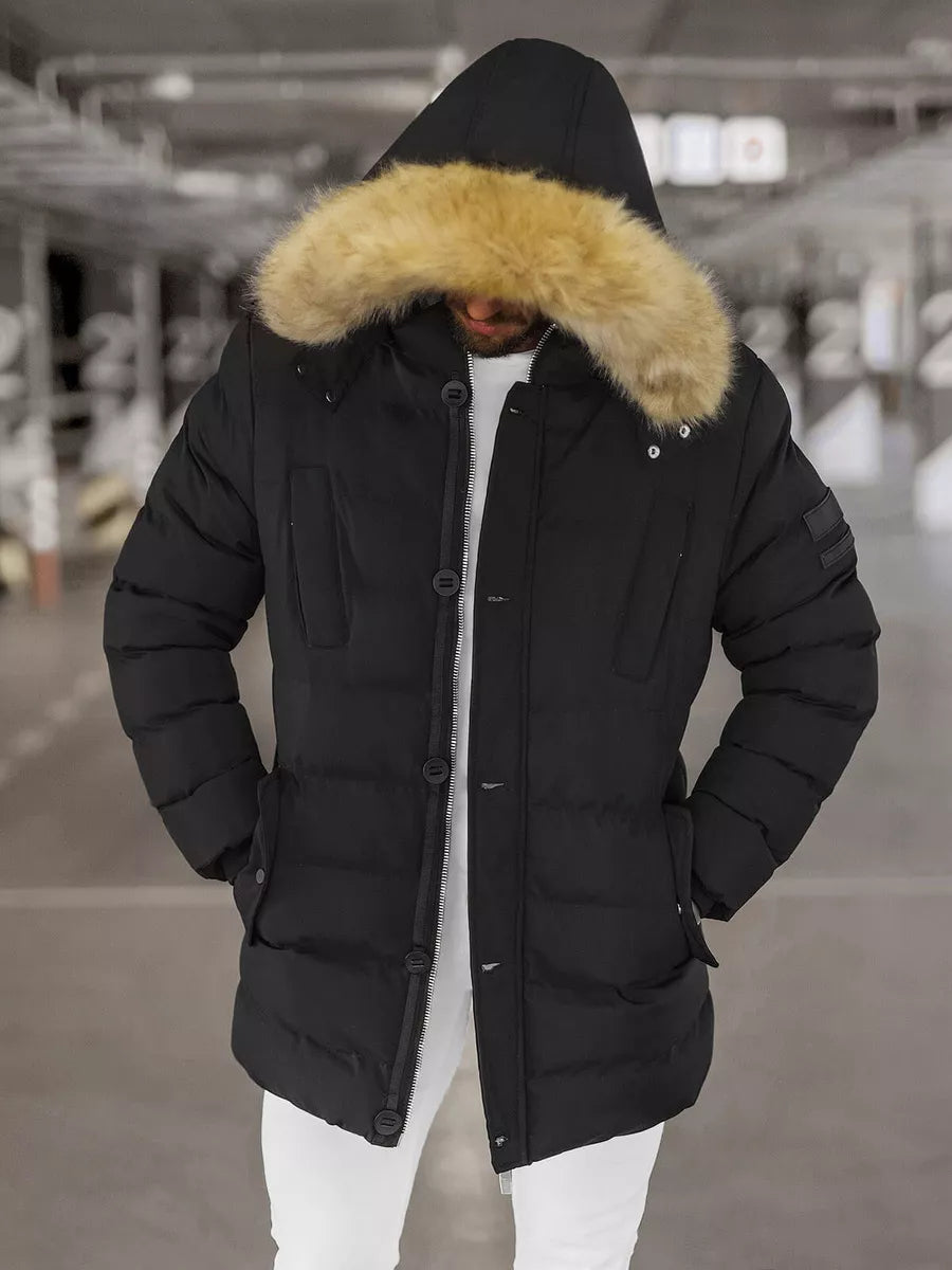 Melna ziemas vīriešu jaka Tulen