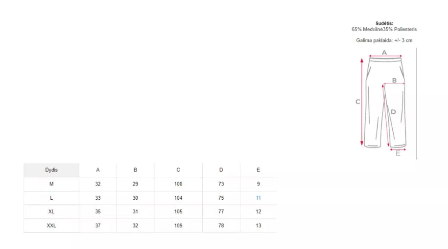 Vīriešu melnas ikdienas bikses LTU sirds formā