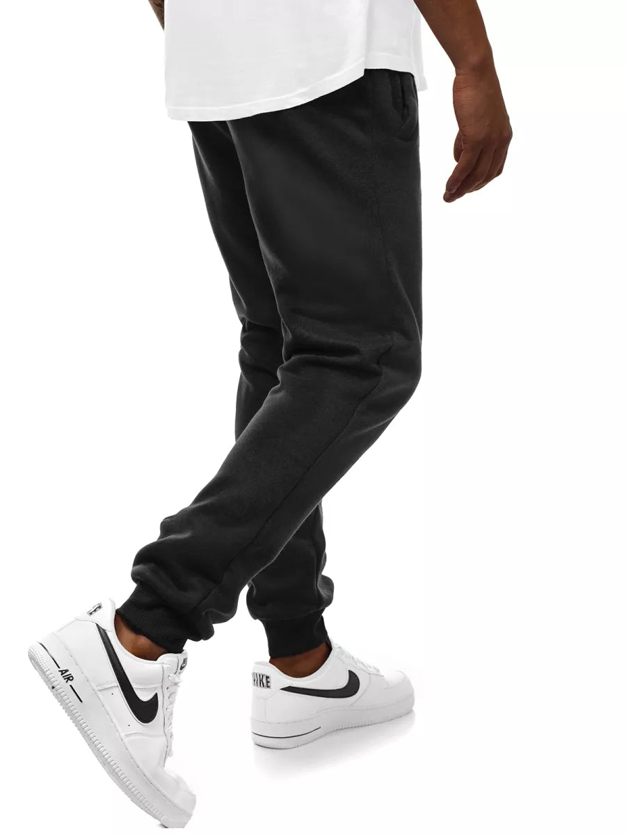 Vīriešu melnas ikdienas bikses Sergo 