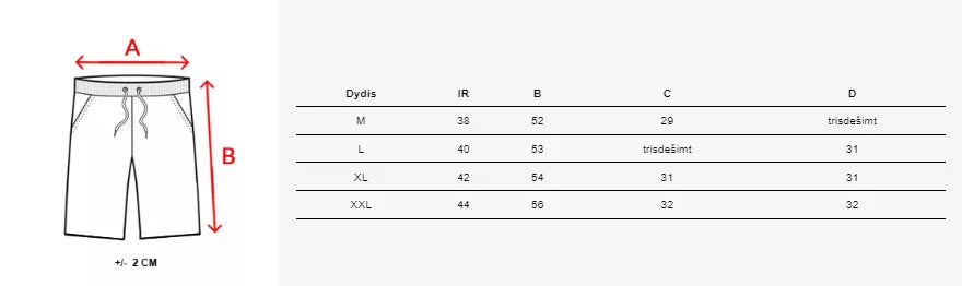 Vīriešu melnas šorti Bissell