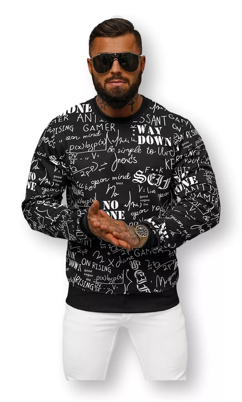 Vīriešu melns sporta krekls ar Gamer apdruku