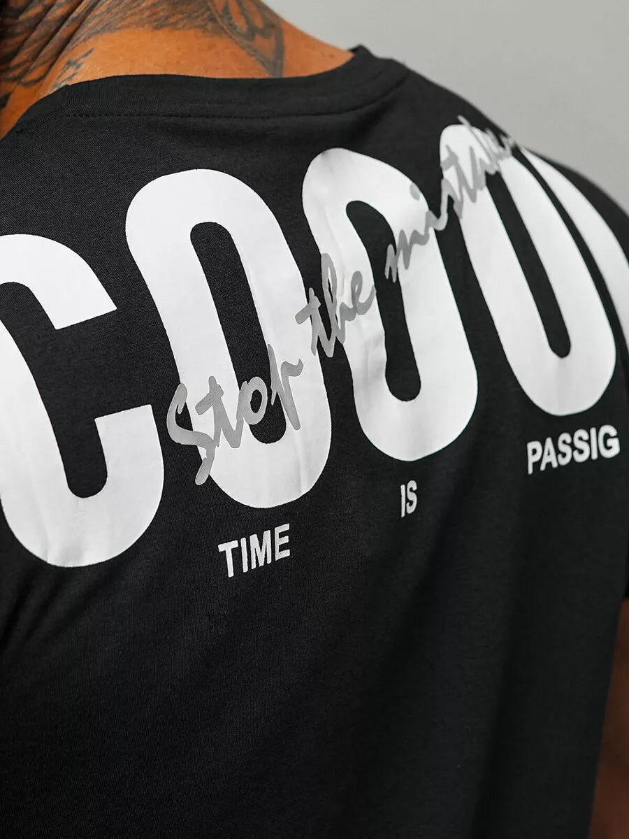 Vīriešu melns T-krekls Coool