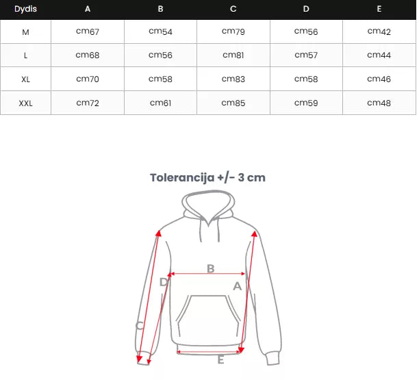 Vīriešu melns kapučjakas krekls Aiden