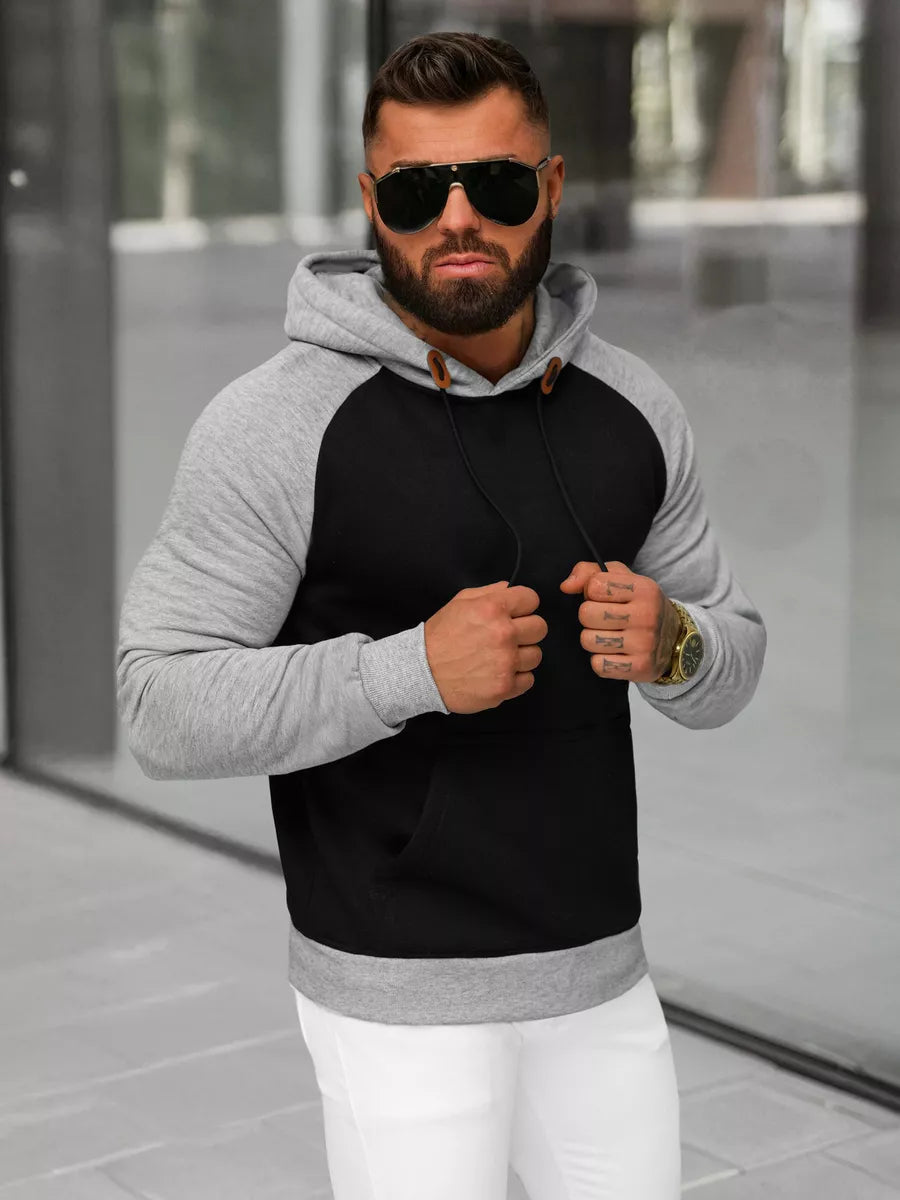 Vīriešu melns kapučjakas krekls Aiden